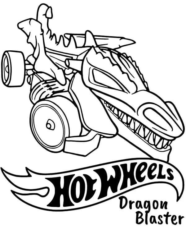 Dragon Blaster Hot Wheels Värityskuva