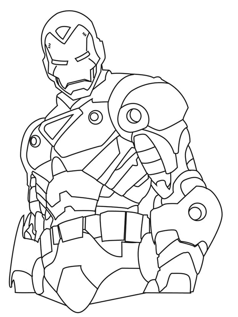 Drawing ferocious Avengers Iron Man Värityskuva