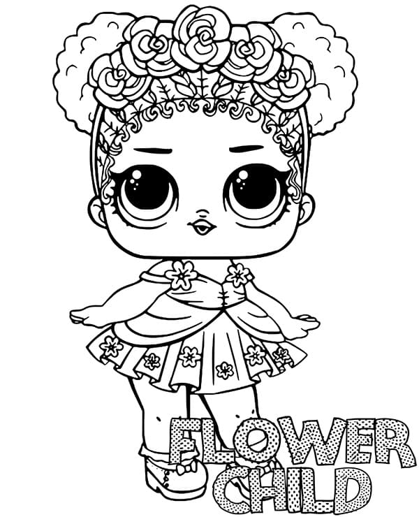 Flower Child Lol Värityskuva