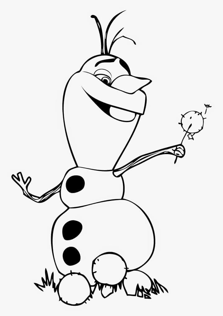 Hauska Olaf elokuvassa Frozen Värityskuva