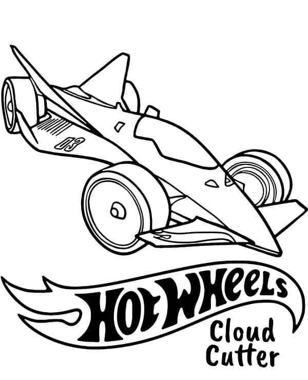 Hot Wheels Cloud Leikkuri Värityskuva