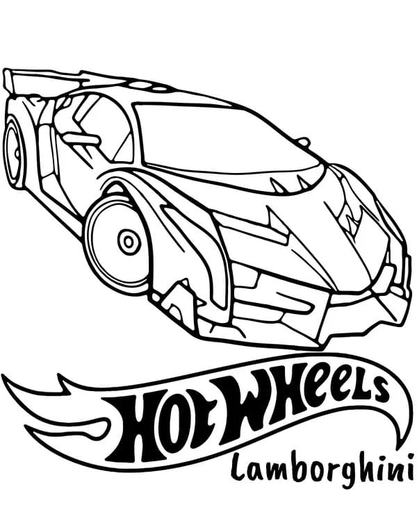 Hot Wheels Lamborghini Värityskuva