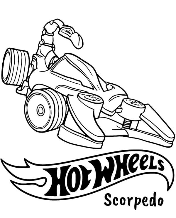 Hot Wheels Scorpedo Värityskuva