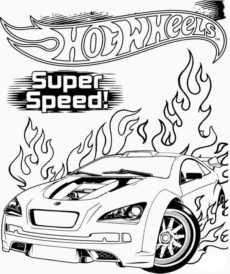 Hot Wheels Super nopeus Värityskuva