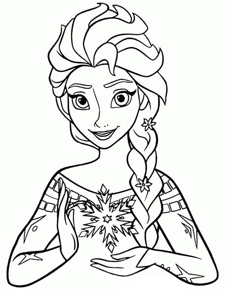 Hymyilevä Elsa Värityskuva