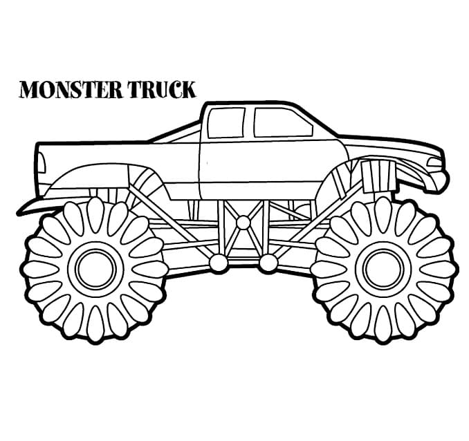 Hyvä Monster Truck Värityskuva