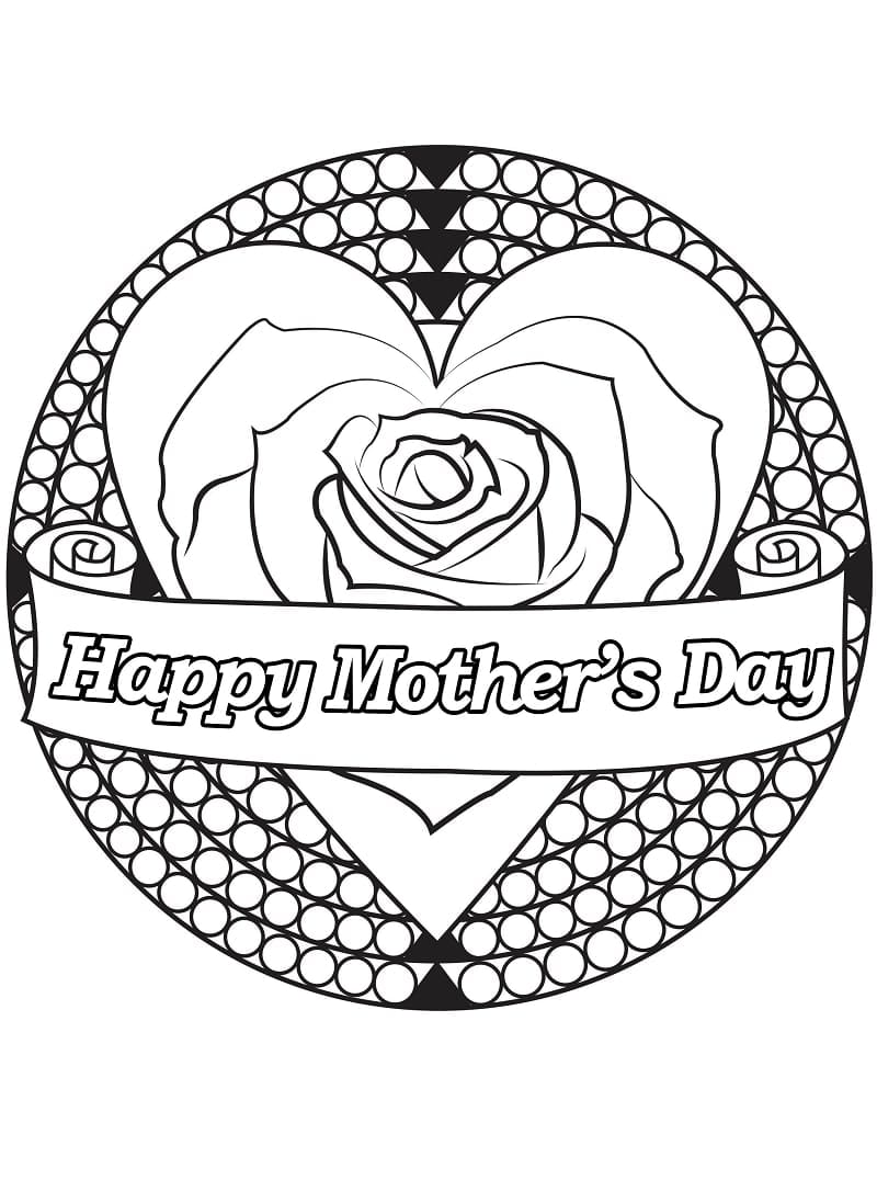 Hyvää äitienpäivää logo Värityskuva