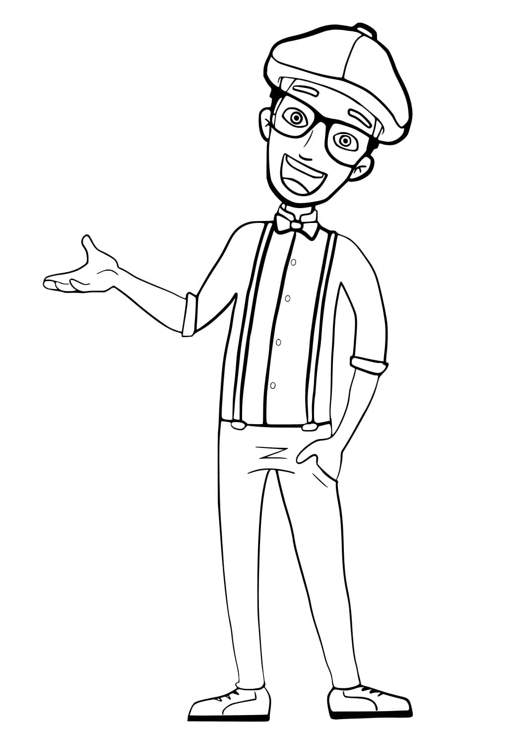Blippi coloring page