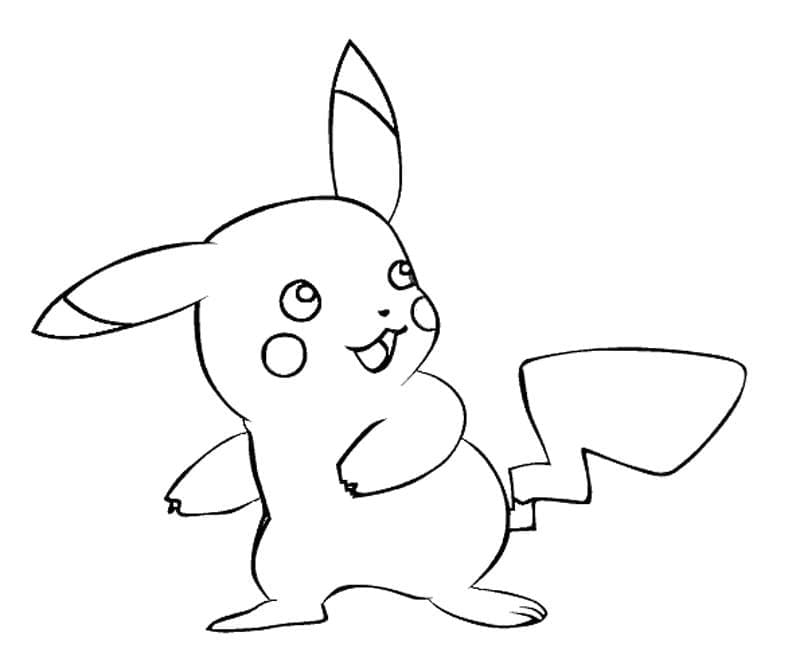 Hyvää Pikachua Värityskuva