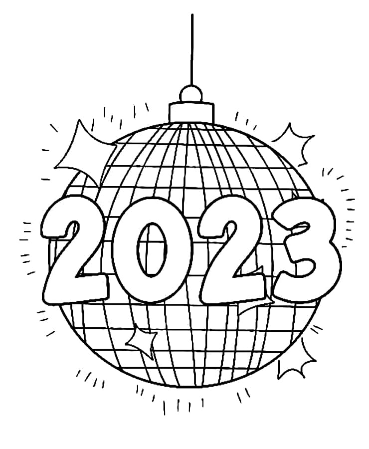 Hyvää uutta vuotta 2023 – arkki 12 Värityskuva
