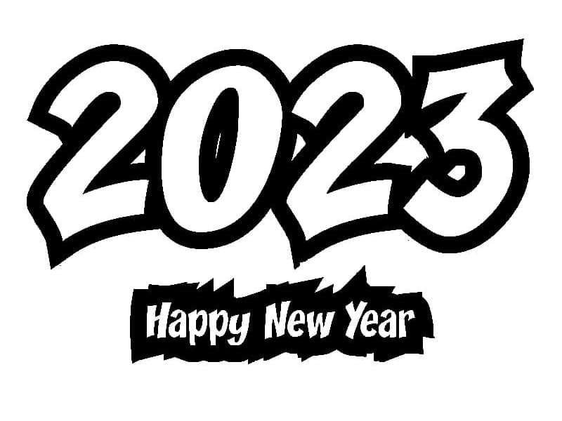 Hyvää uutta vuotta 2023 – arkki 14 Värityskuva