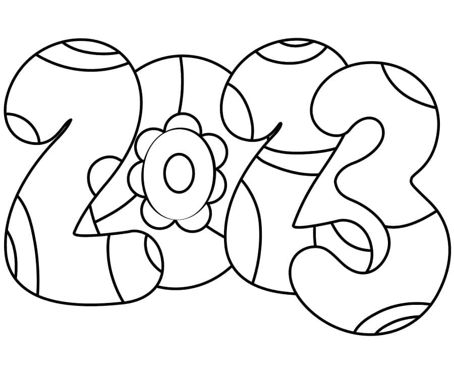 Hyvää uutta vuotta 2023 – arkki 15 Värityskuva