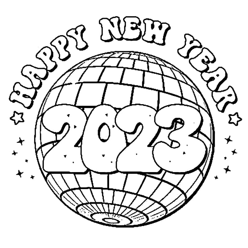 Hyvää uutta vuotta 2023 – arkki 16 Värityskuva