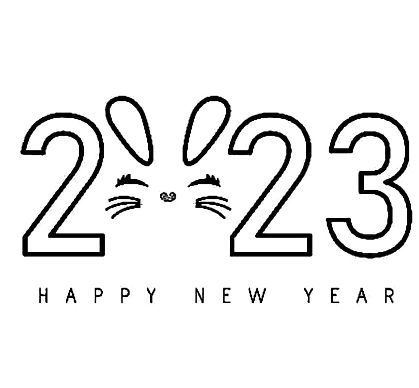 Hyvää uutta vuotta 2023 – arkki 20 Värityskuva