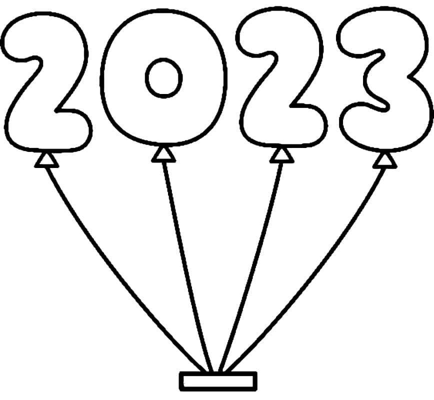 Hyvää uutta vuotta 2023 – arkki 6 Värityskuva
