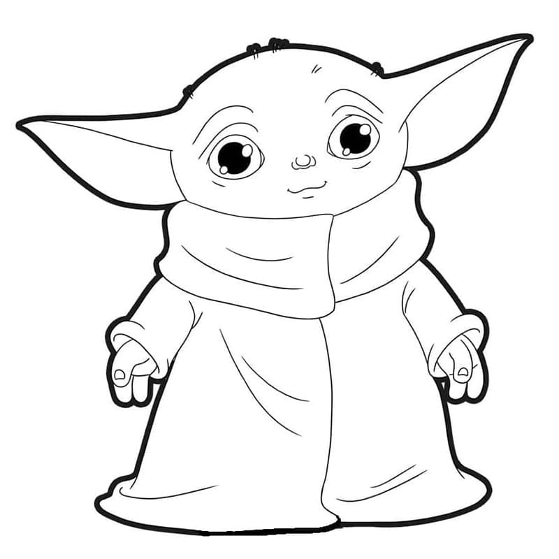 Ihana vauva Yoda Värityskuva
