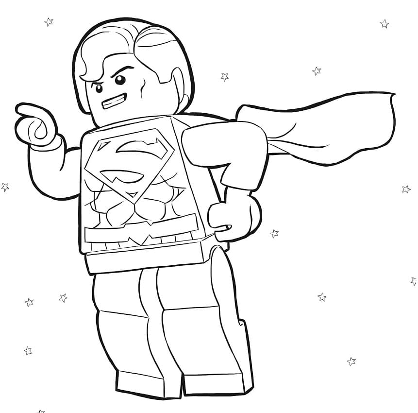 Ilmainen Lego Superman Värityskuva