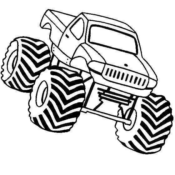 Ilmainen tulostettava Monster Truck 2 Värityskuva