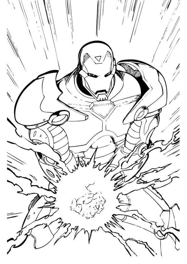 Iron Man on vihainen Värityskuva