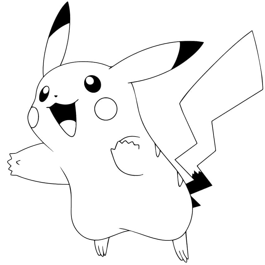 Kawaii Pikachu Värityskuva