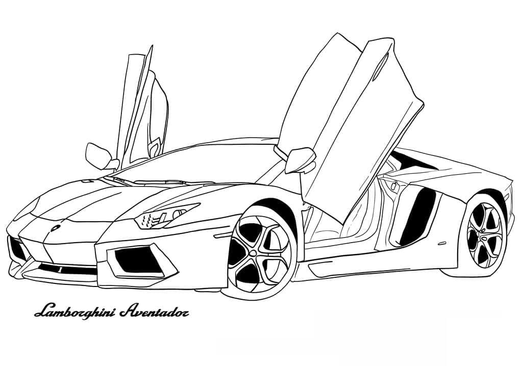 Lamborghini coloring page