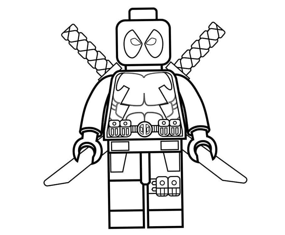 Lego Deadpool lapsille Värityskuva