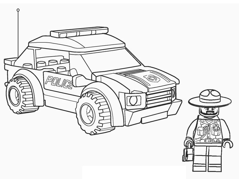 Lego poliisi Värityskuva