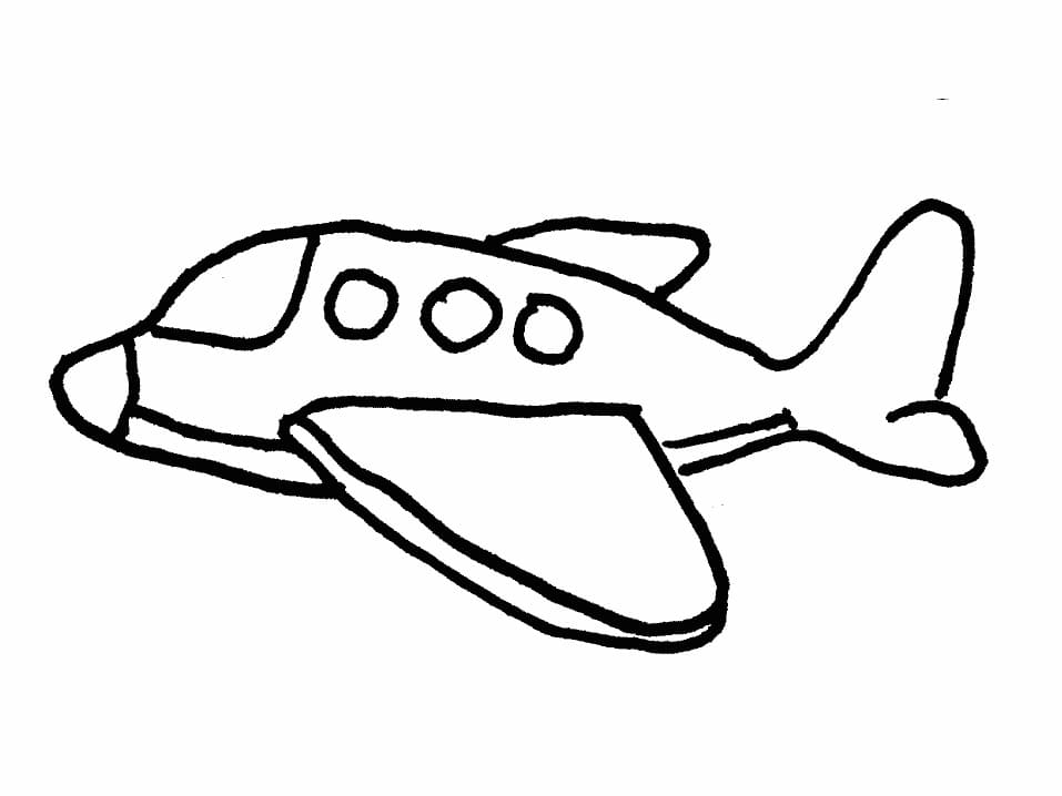 Lentokone 1 Värityskuva