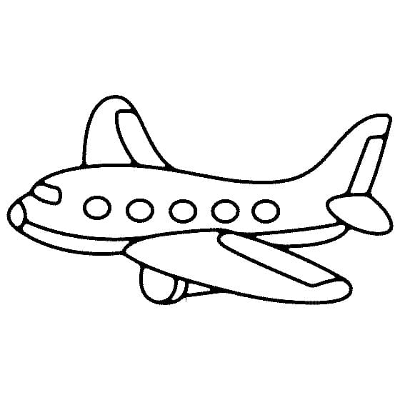 Lentokone ilmaiseksi lapsille Värityskuva