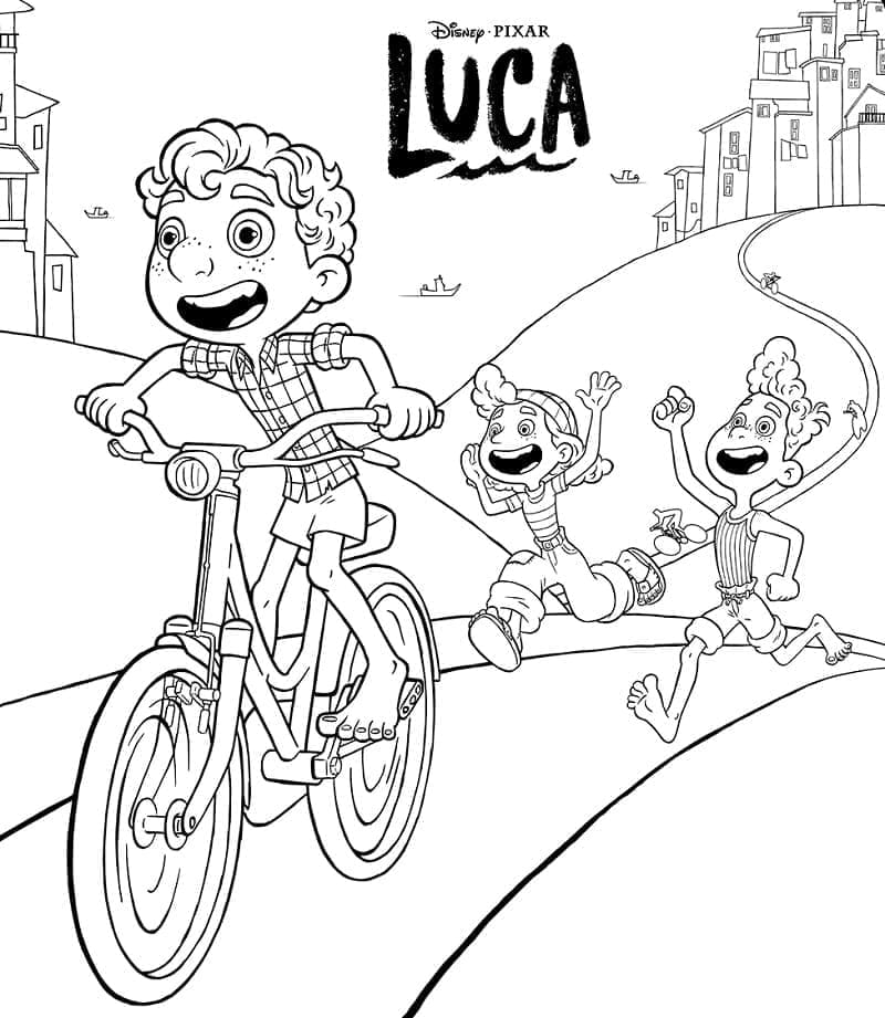 Luca ja ystävät Värityskuva