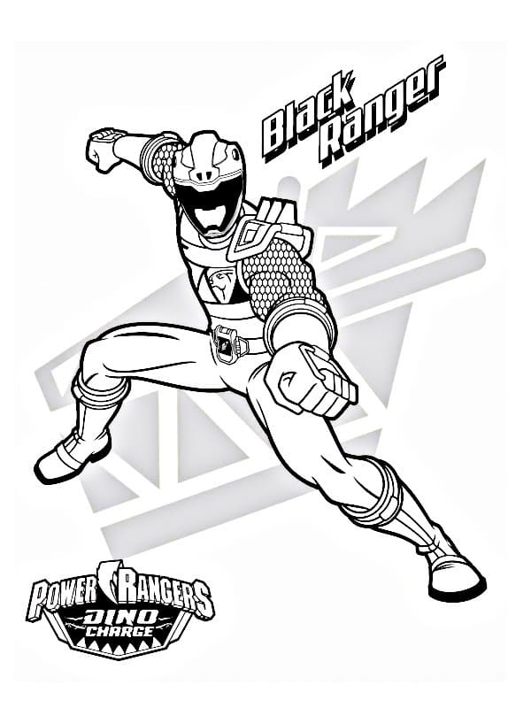 Mustat Power Rangerit Värityskuva