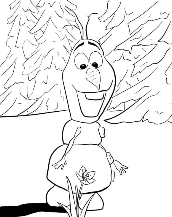 Olaf elokuvassa Frozen Värityskuva