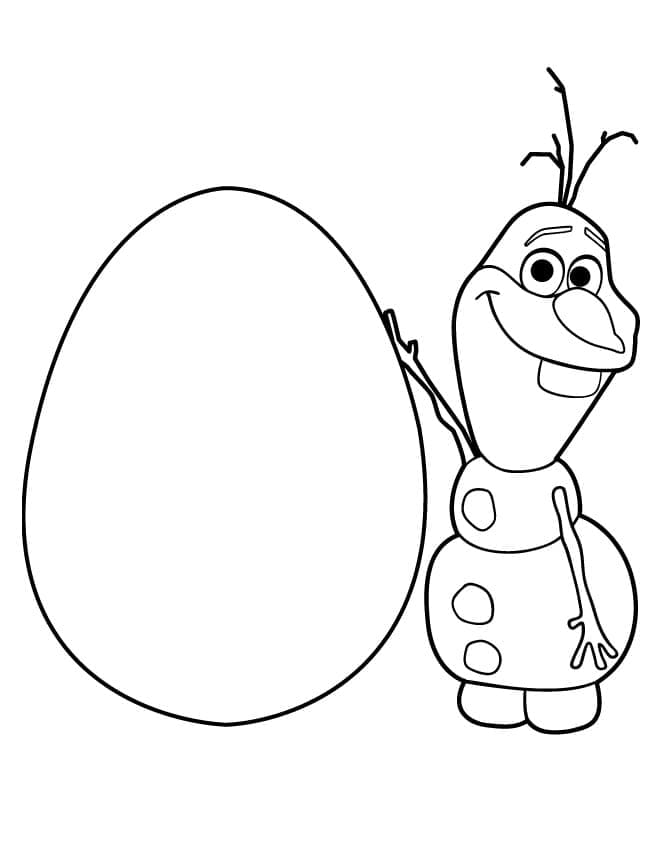 Olaf ja iso muna Värityskuva