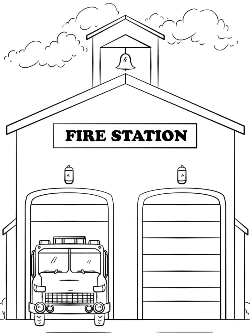 Paloauto Paloasemalla Värityskuva