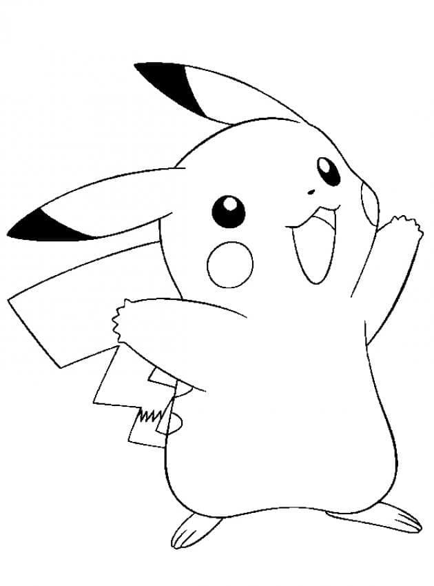 Pikachu Pokemon Värityskuva