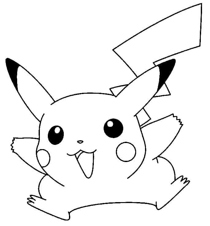 Pikachun piirustus Värityskuva