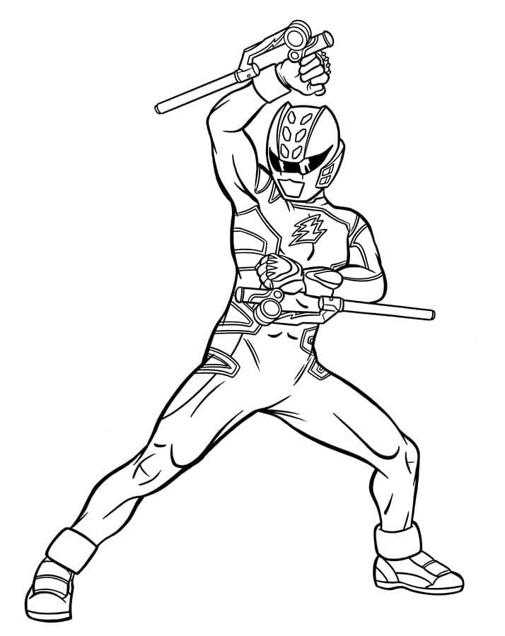 Power Ranger Viidakon raivoa Värityskuva
