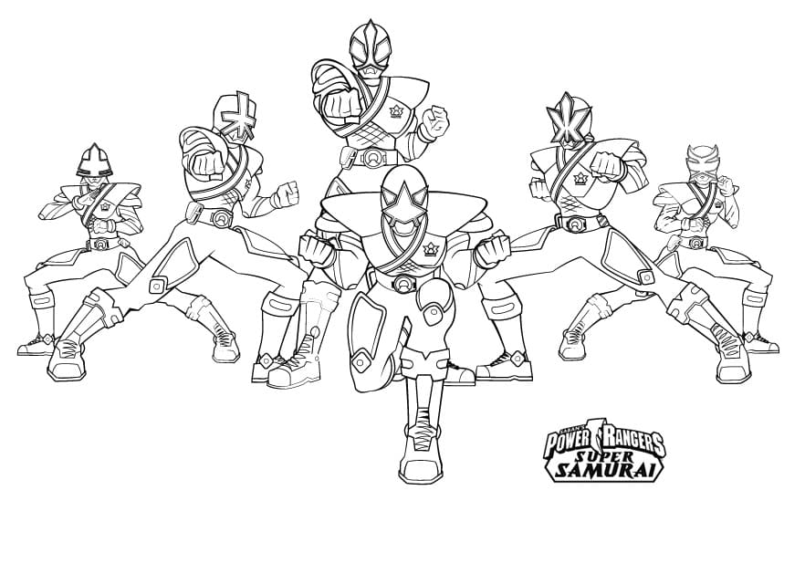 Power Rangers Super Samurai Värityskuva