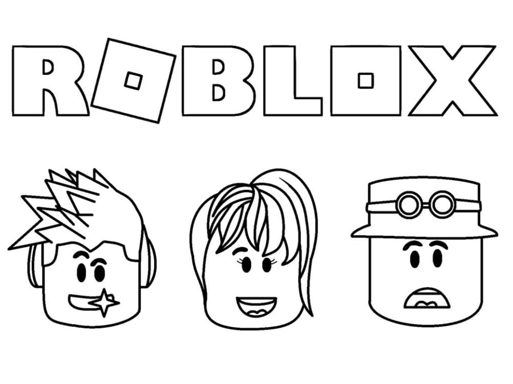 Roblox Päät Värityskuva