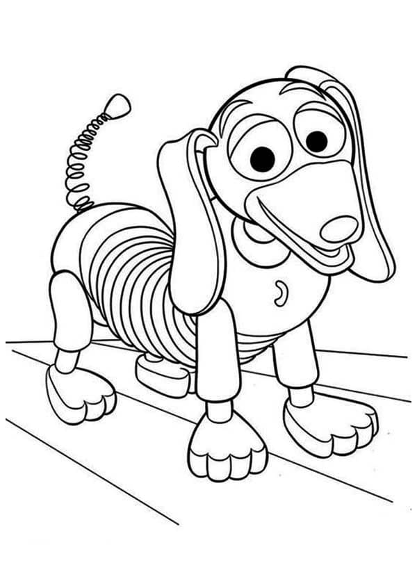 Slinky Dog Toy Story Värityskuva