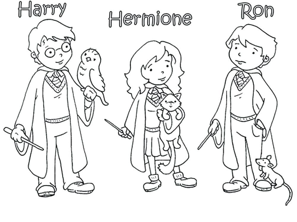 Söpöjä Harry Potter -hahmoja Värityskuva