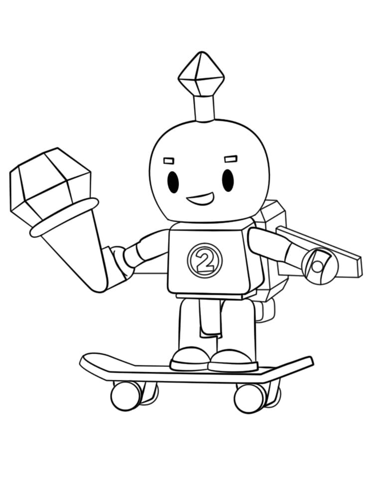 Steampunk Robotti Värityskuva