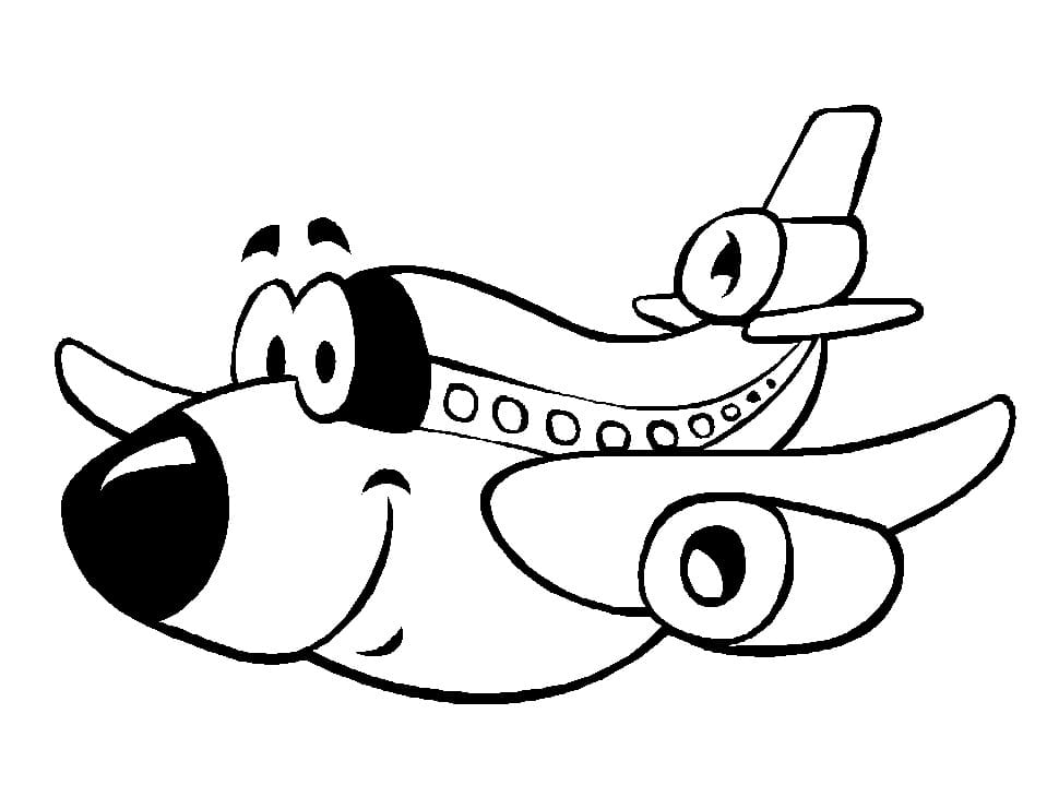Lentokone coloring page