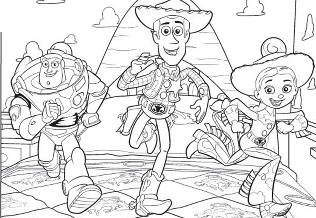 Toy Story -hahmot Värityskuva