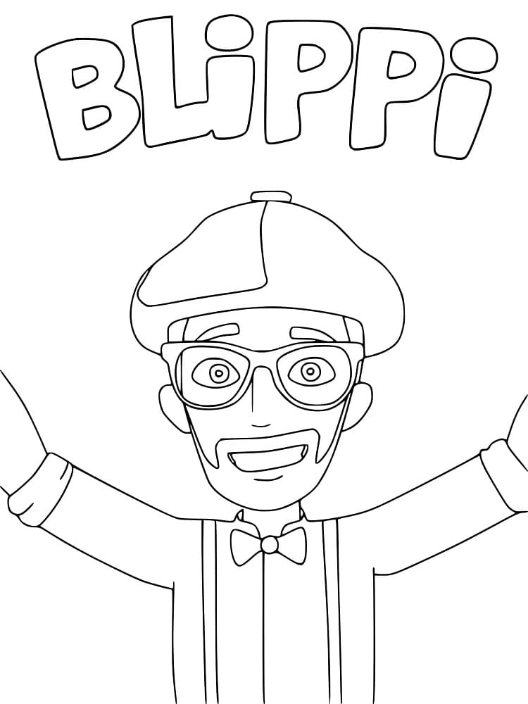 Tulostettava Blippi Värityskuva