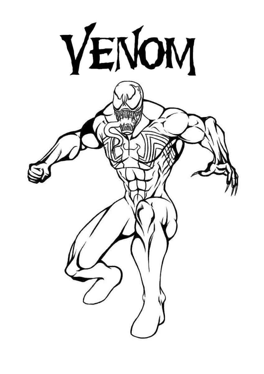 Tulostettava Cool Venom Värityskuva
