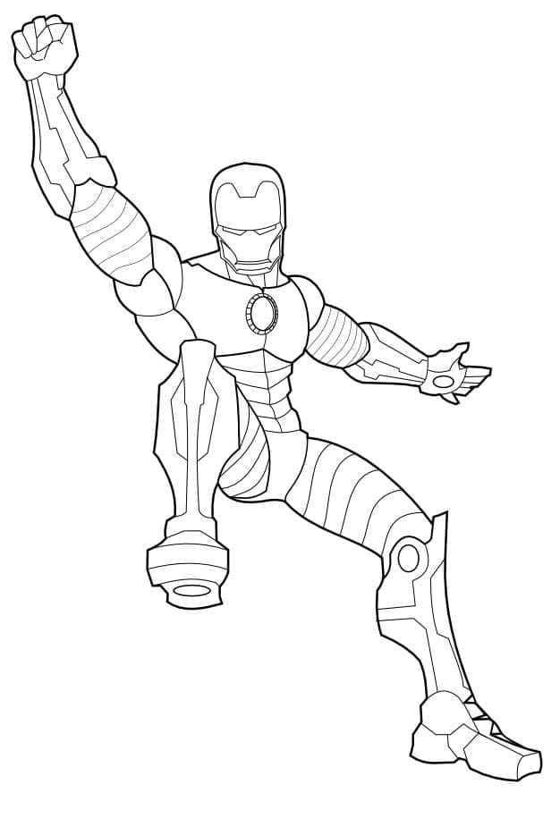 Tulostettava Iron Man Värityskuva