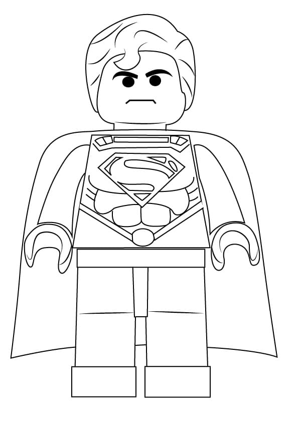 Tulostettava Lego Superman Värityskuva