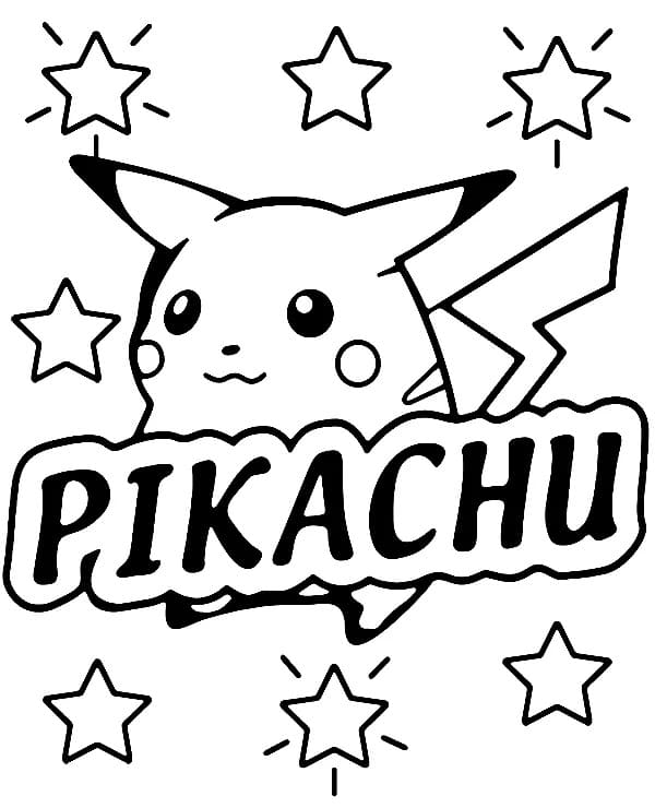 Tulostettava Pokemon Pikachu Värityskuva