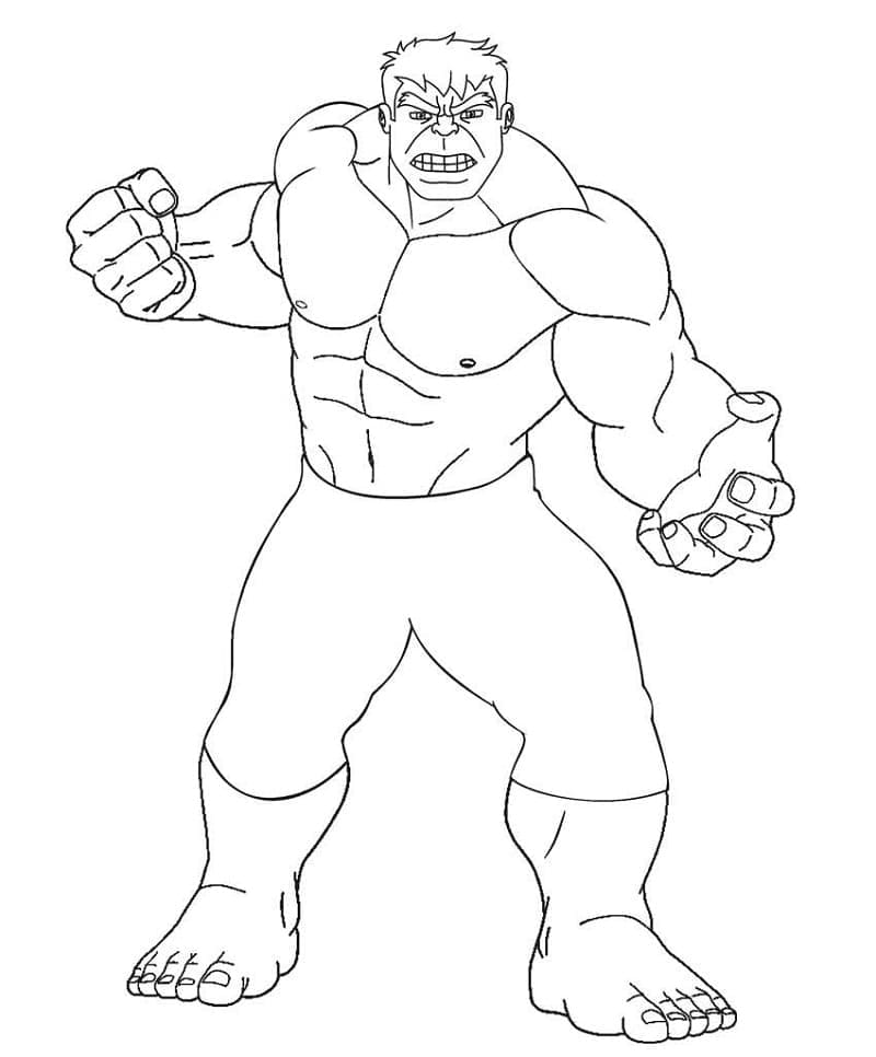Tulostettava Sarjakuva Hulk Värityskuva
